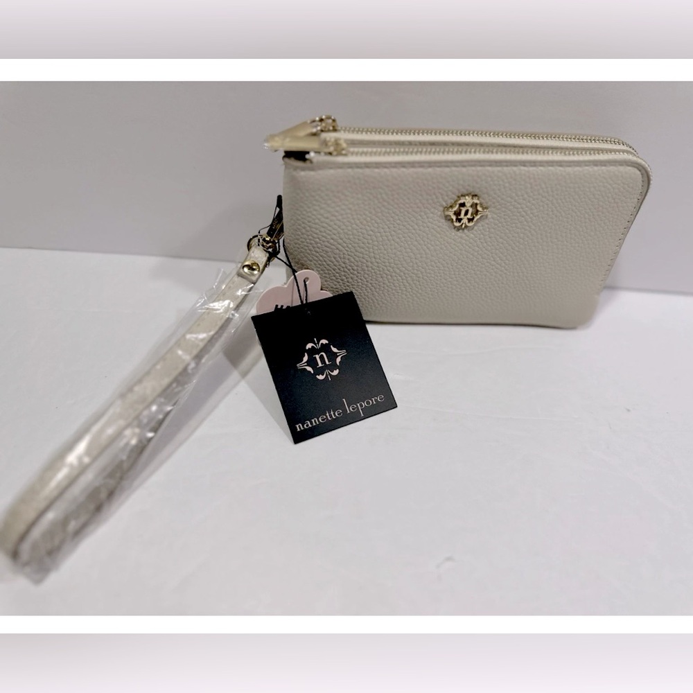 Nanette Lepore Ivory Wristlet Wallet